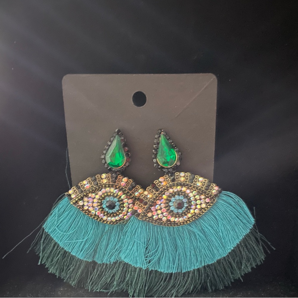 Evil eye fashion earrings